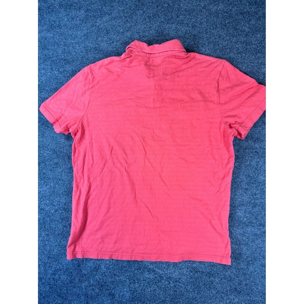 Banana Republic Mens Red Cotton Short Sleeve‎ Polo Shirt Two Pocket Size L